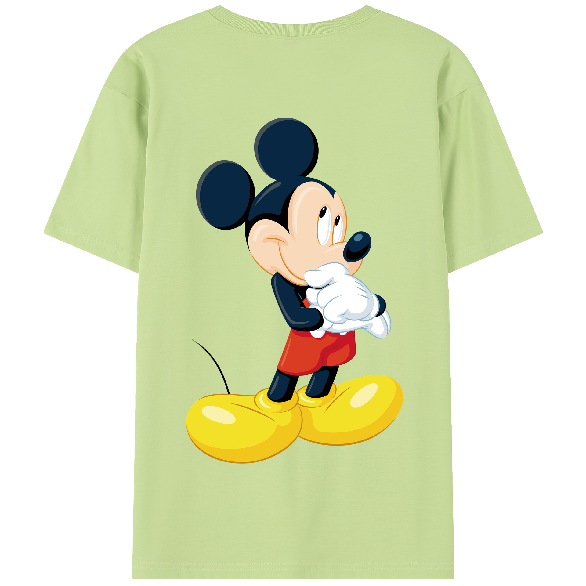 （画像用） ミッキーマウス Mickey Mouse 綿100％半袖Tシャツ（背面プリント）